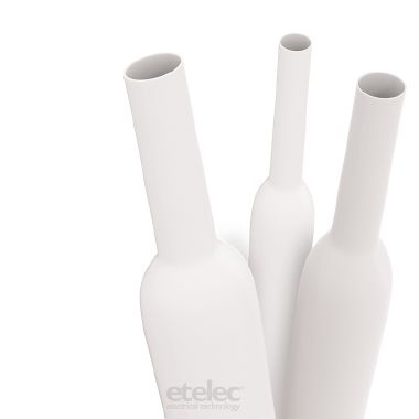 Etelec - GT1131 - Guaina termorestringente bianca 2:1 in barre 1m a basso  spessore per diametro cavo 7,7-11,4mm