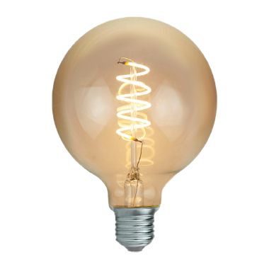 Lampadina Vintage Design Ambra attaco E27 con Spirale LED Bianco